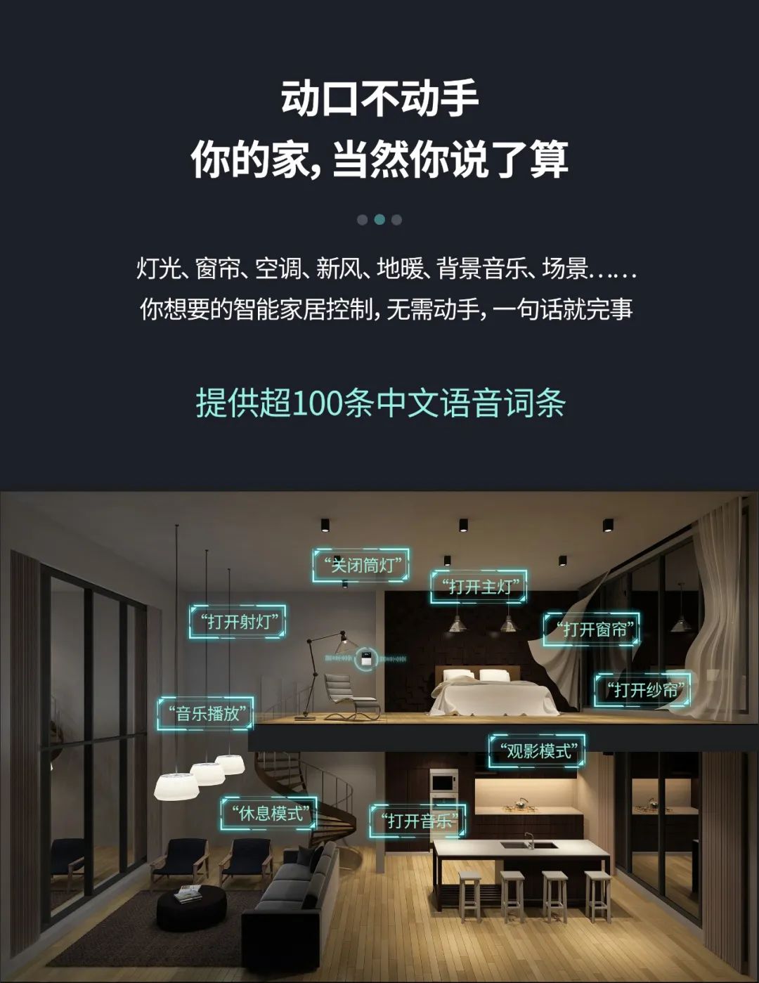 視聲發布首款支持按鍵+觸屏+語音控制交互的KNX智能面板